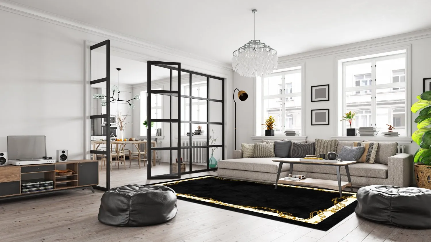 Wilton - Vilia (zwart/wit/goud)