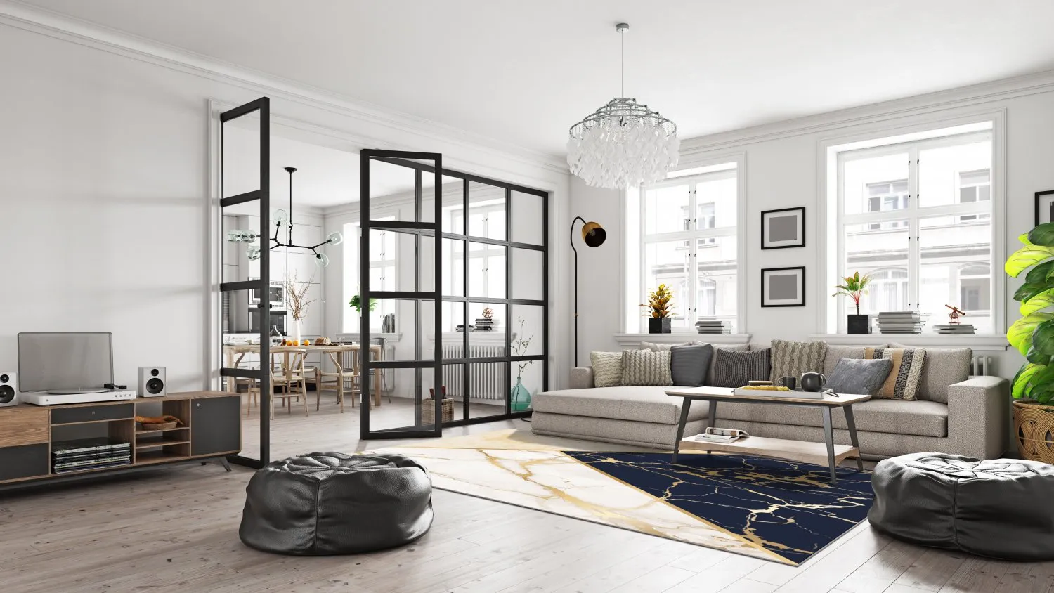 Wilton - Canelli (beige/wit/blauw)