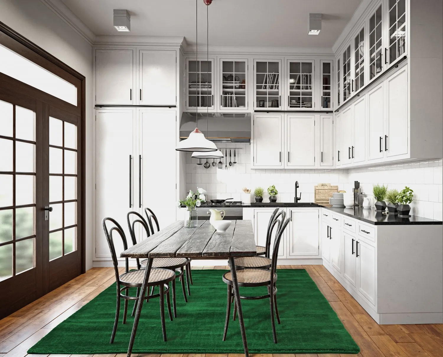 Recycled PET with viscose look (groen)