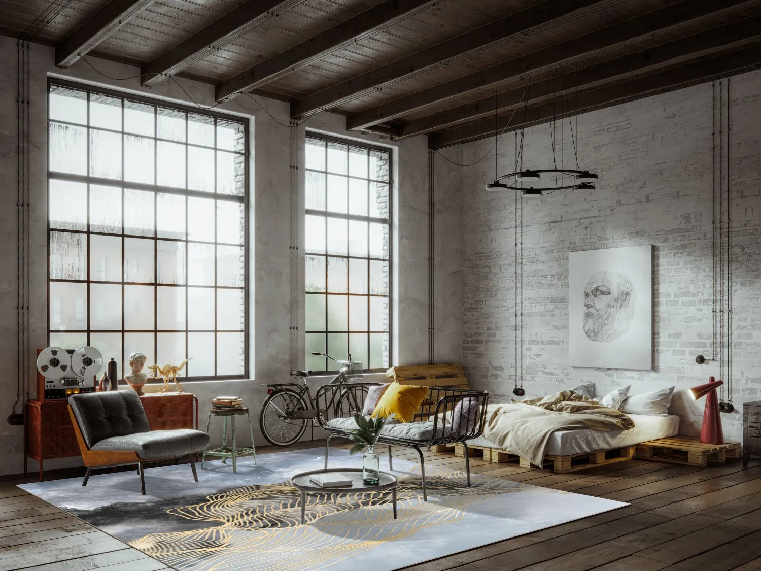 Wilton - Ekual (blauw/grijs/goud)