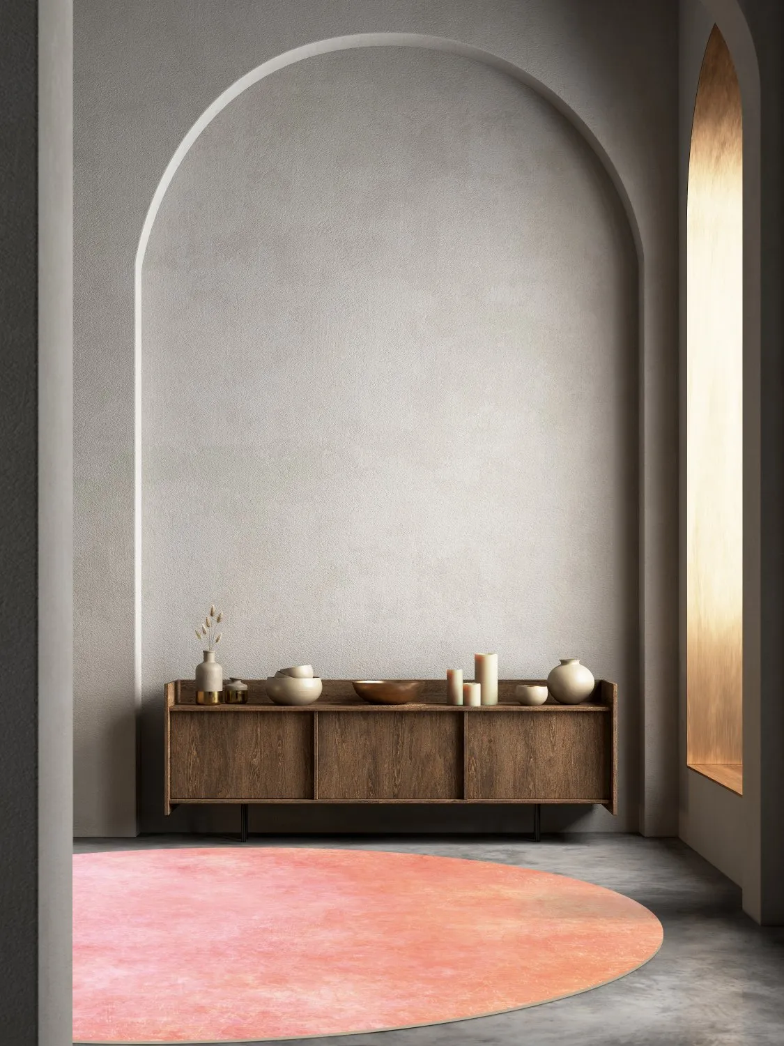 Rond vloerkleed - Baden (roze)