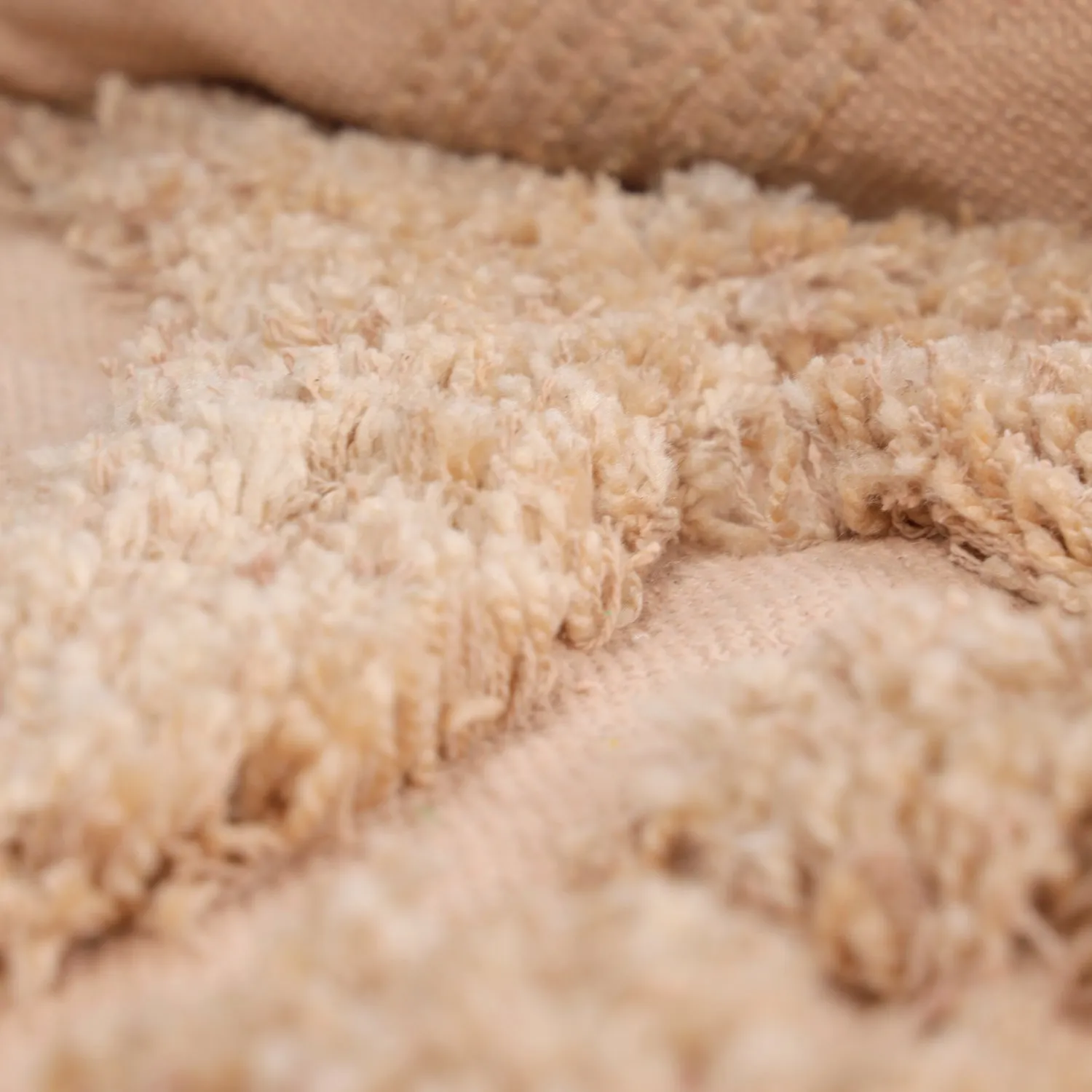 Rond vloerkleed - Cazorla Natural Cotton Shaggy (beige)
