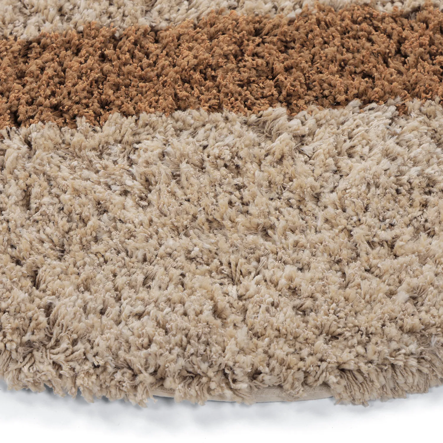 Rond vloerkleed - Cefalu Natural Cotton Shaggy (multi)