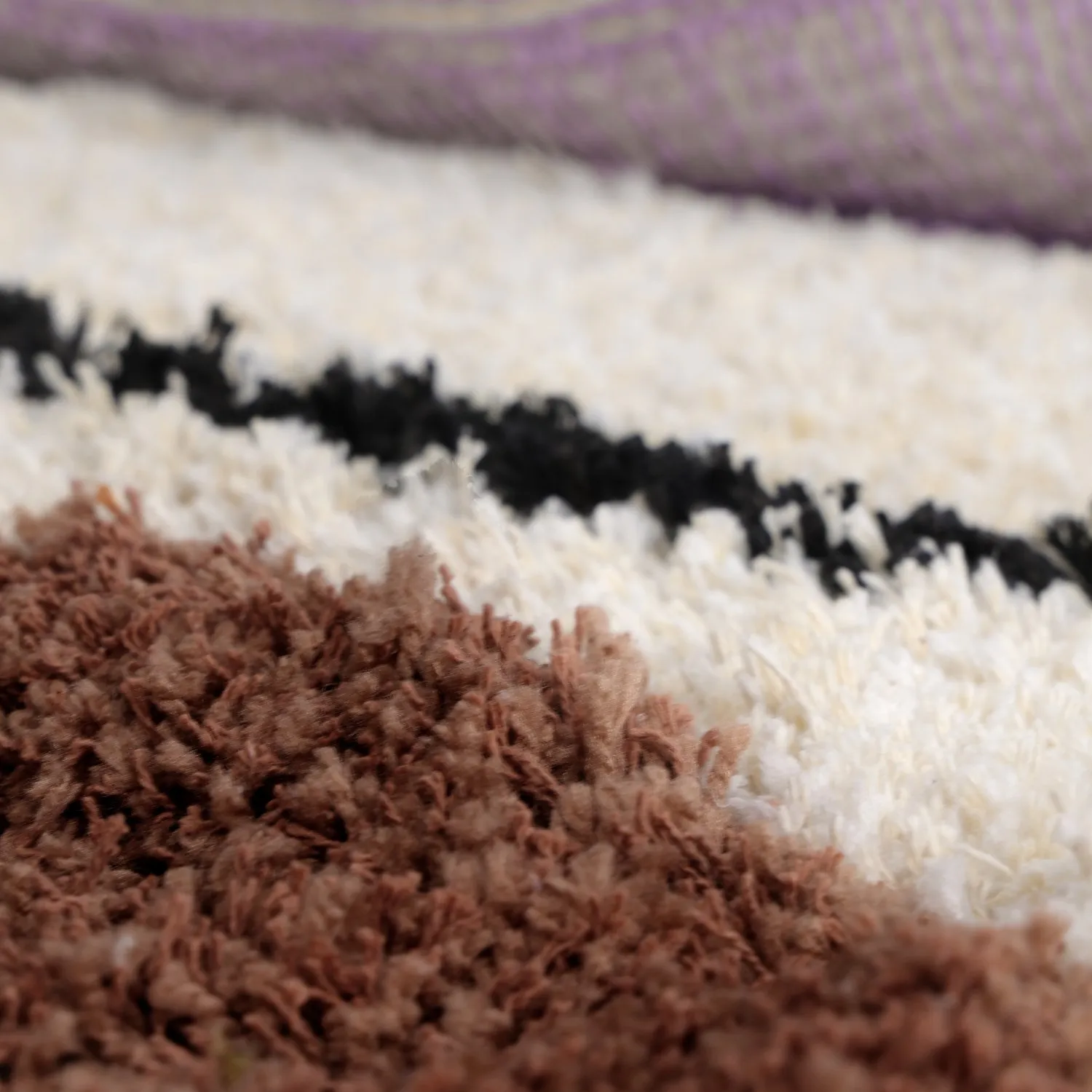 Ronde vloerkleden - Londa Natural Cotton Shaggy (multi)