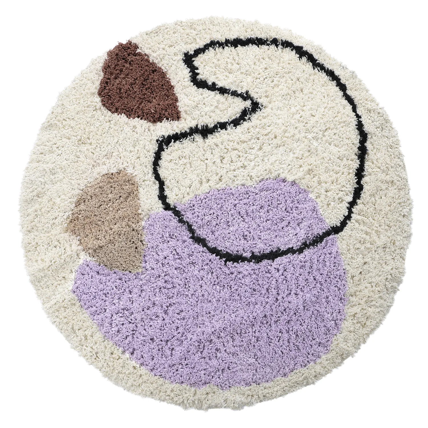 Rond vloerkleed - Naousa Natural Cotton Shaggy (multi)