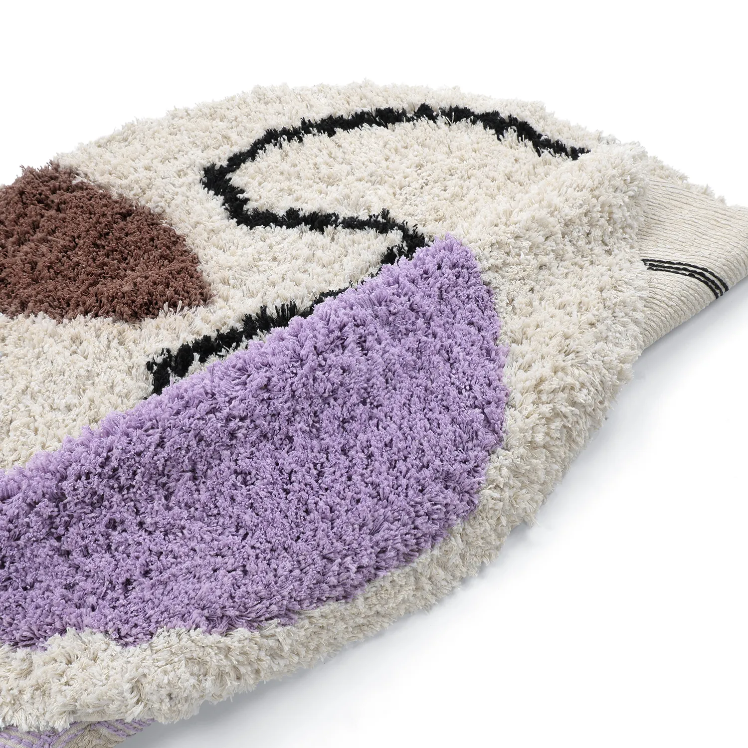 Rond vloerkleed - Naousa Natural Cotton Shaggy (multi)