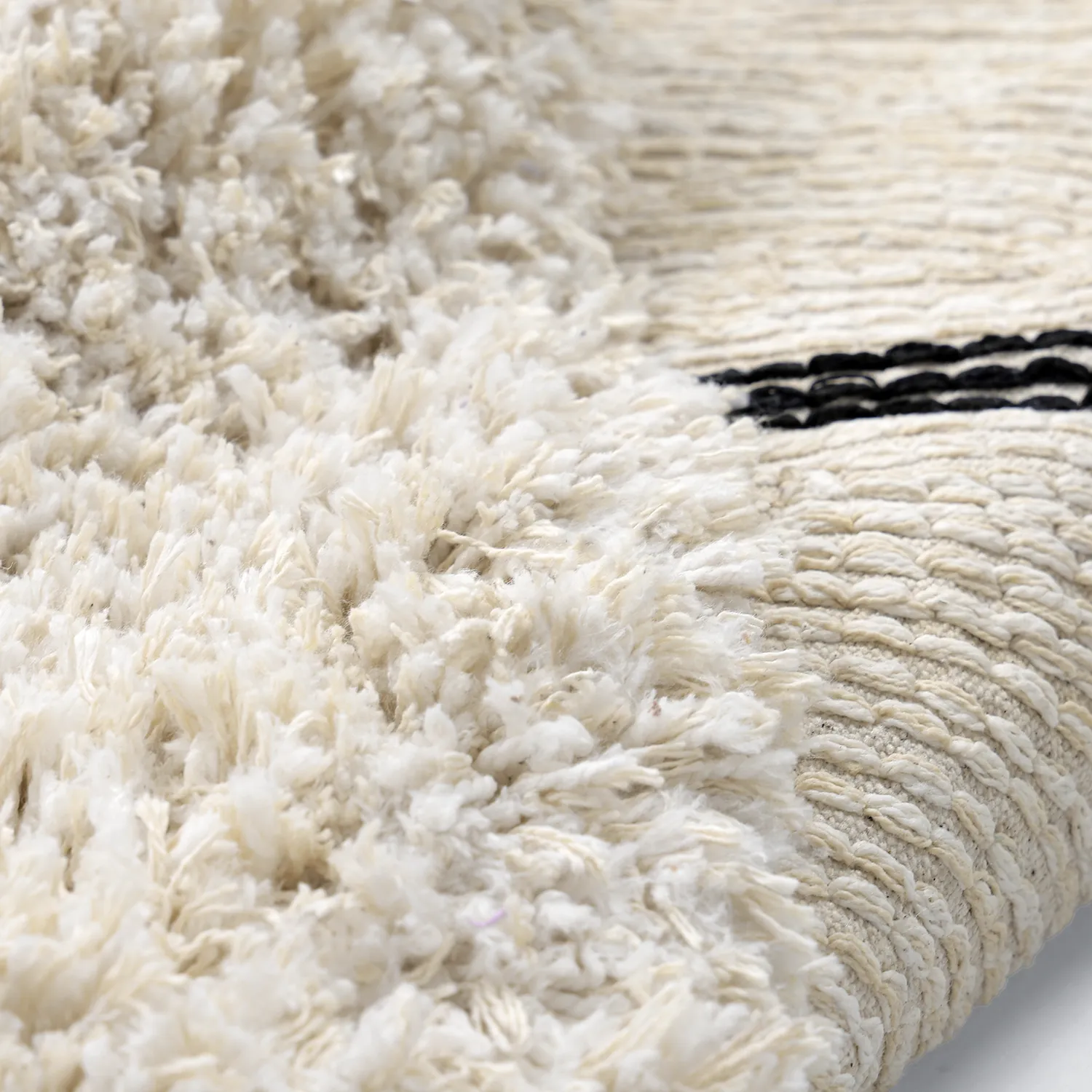 Rond vloerkleed - Naousa Natural Cotton Shaggy (multi)
