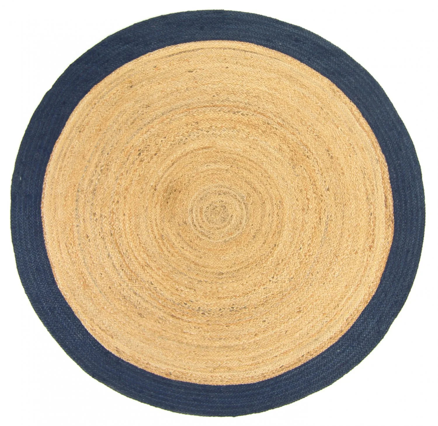 Ronde vloerkleden - Taki (jute/blauw)