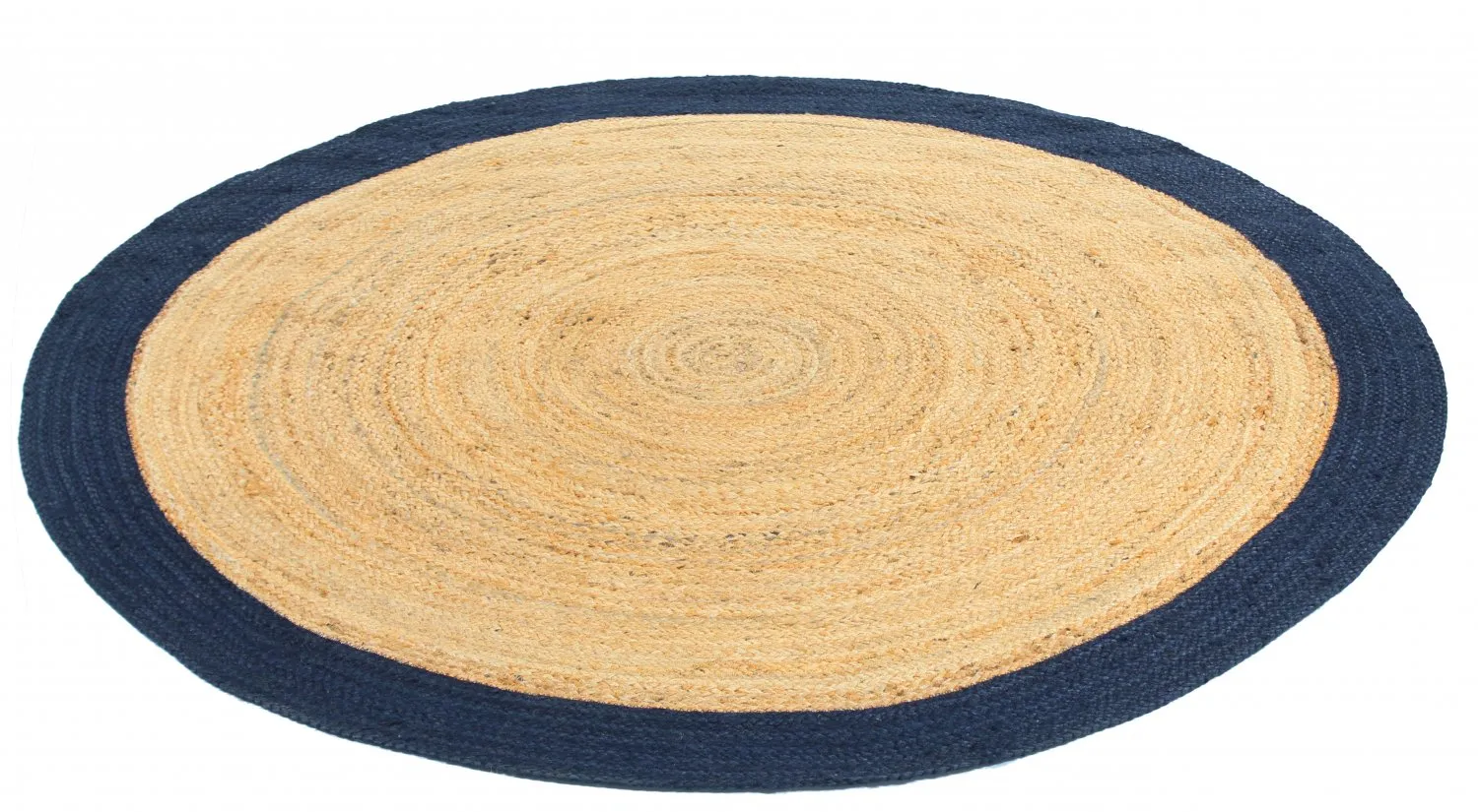 Ronde vloerkleden - Taki (jute/blauw)