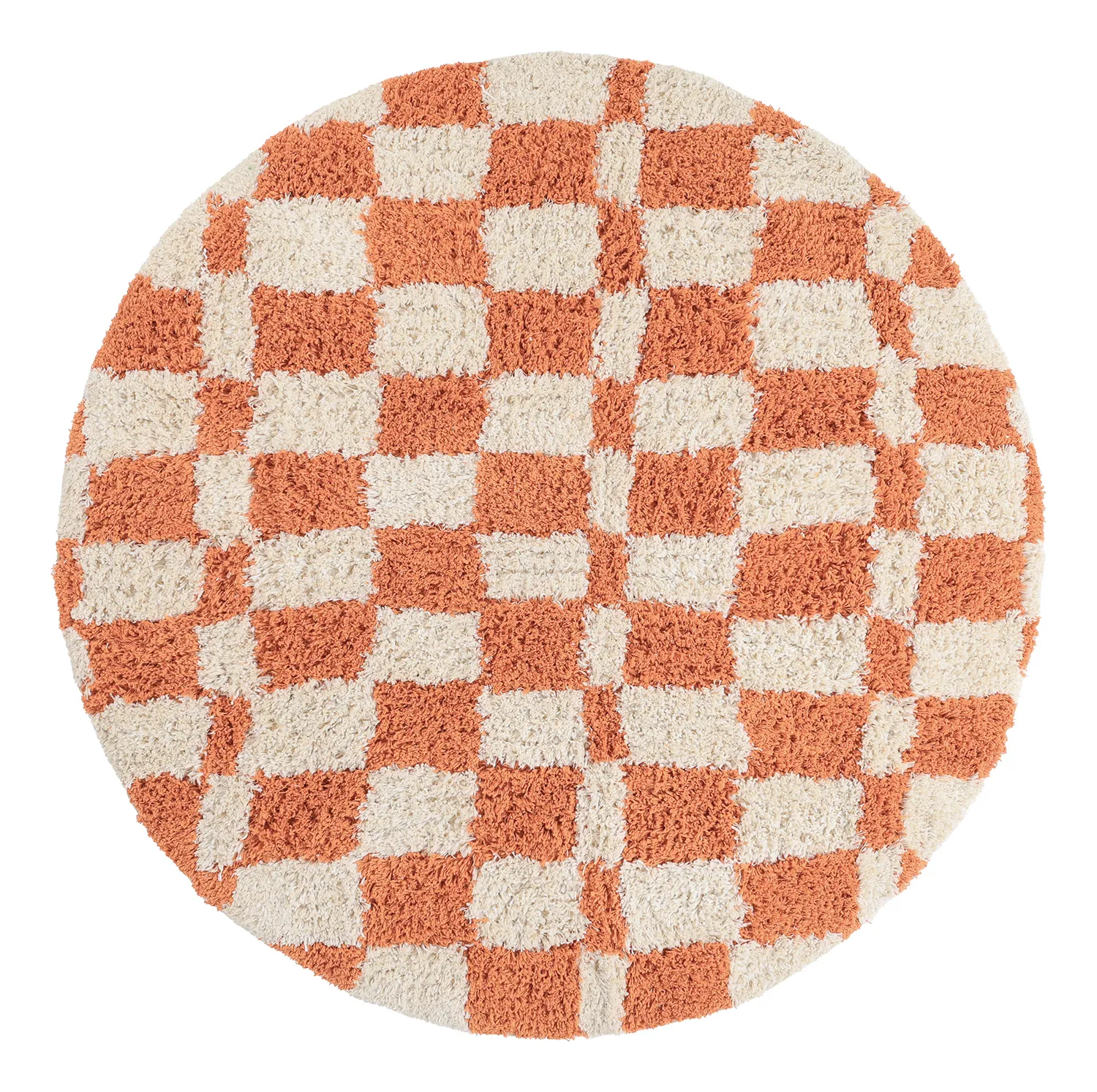 Rond vloerkleed - Atrani Natural Cotton Shaggy (oranje)