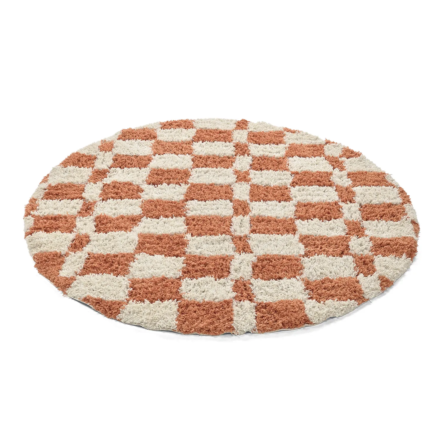 Rond vloerkleed - Atrani Natural Cotton Shaggy (oranje)