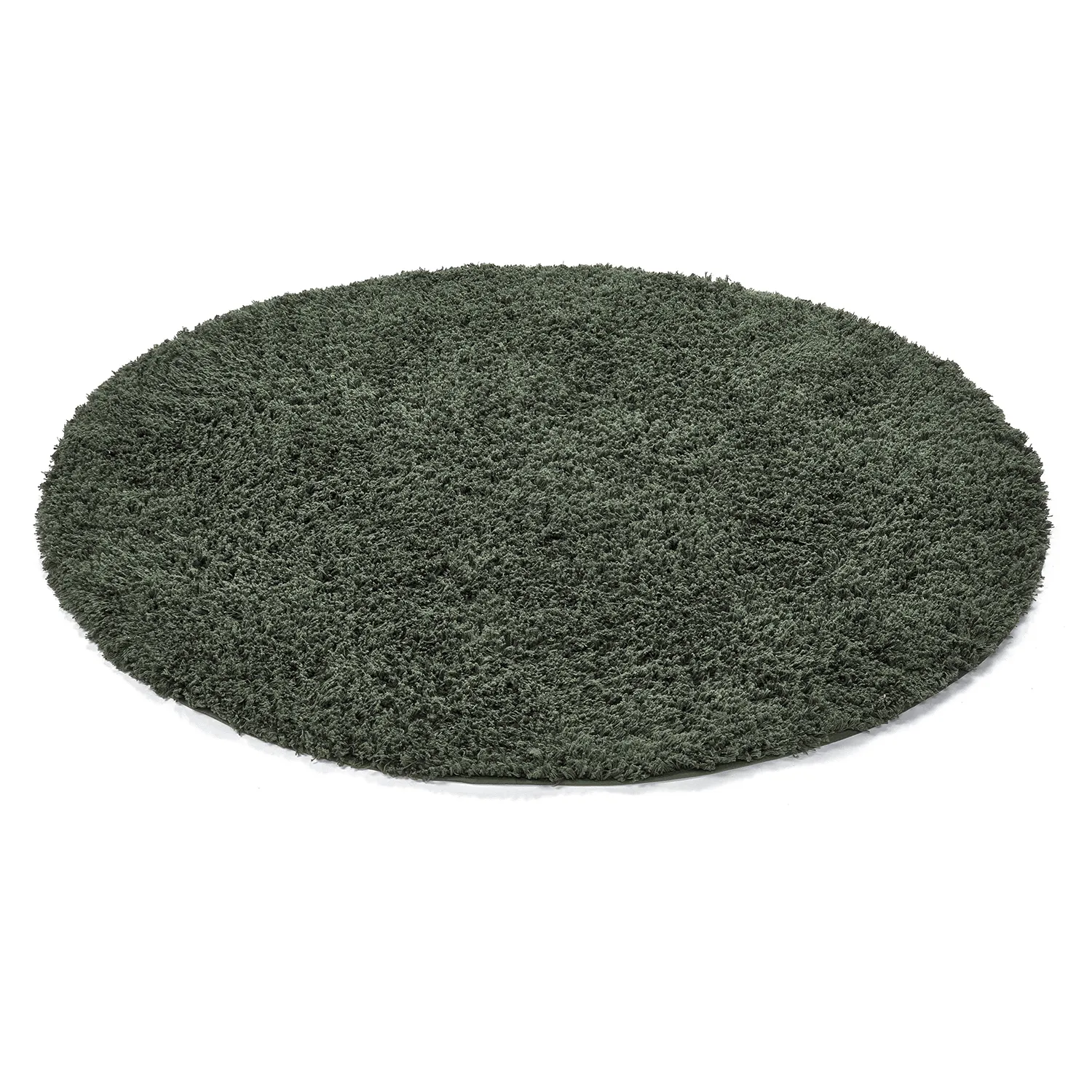 Rond vloerkleed - Combarro Solid Cotton Shaggy (groente)