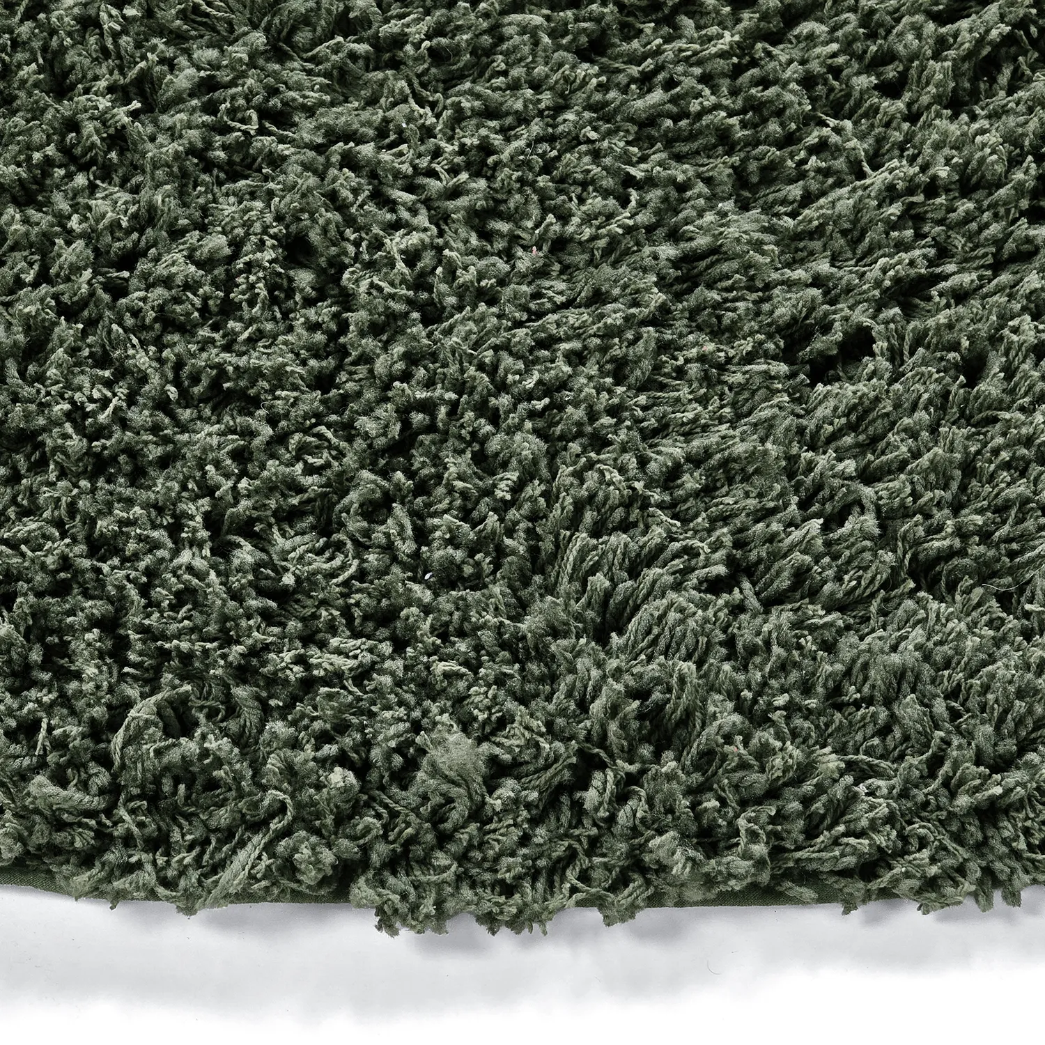 Rond vloerkleed - Combarro Solid Cotton Shaggy (groente)