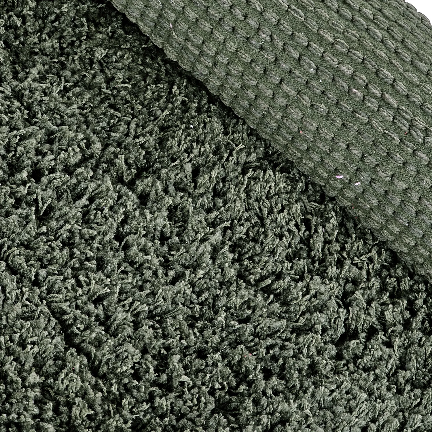 Rond vloerkleed - Combarro Solid Cotton Shaggy (groente)