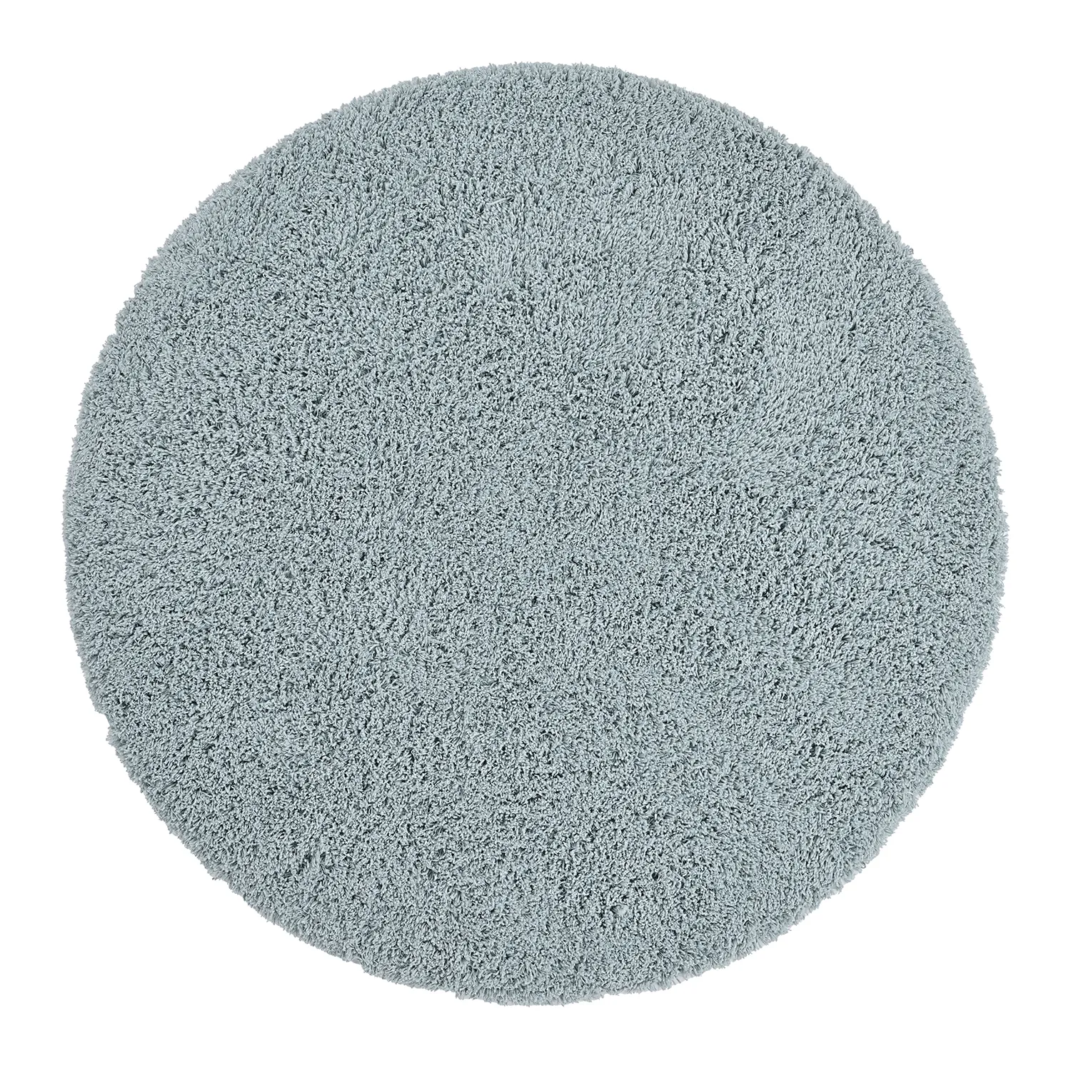 Rond vloerkleed - Combarro Solid Cotton Shaggy (lichtblauw)