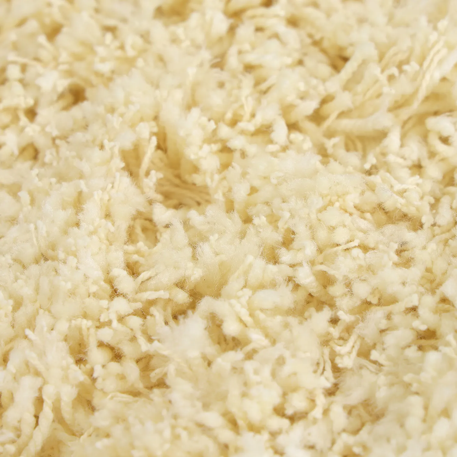 Rond vloerkleed - Combarro Solid Cotton Shaggy (lichtgeel)