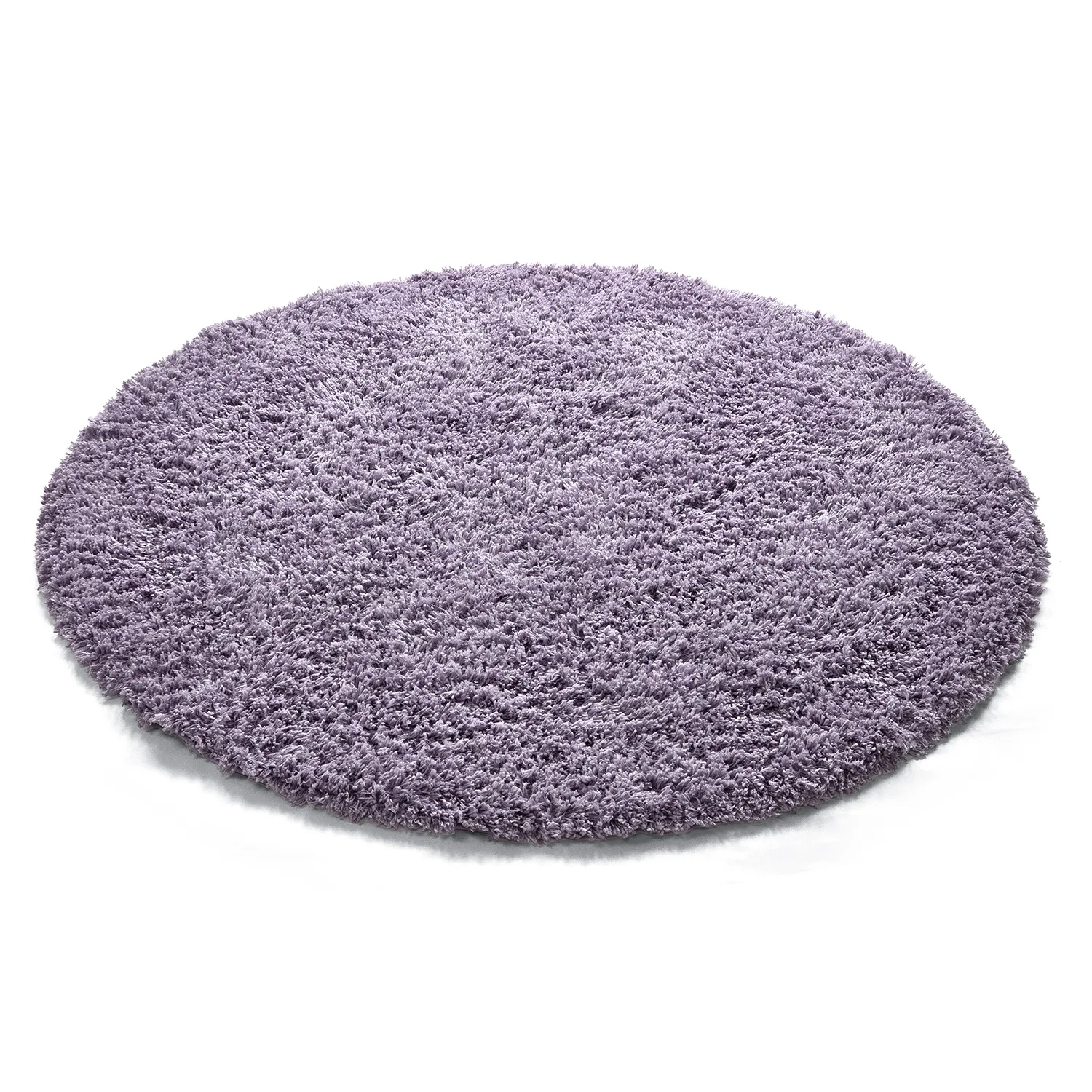 Rond vloerkleed - Combarro Solid Cotton Shaggy (licht paars)