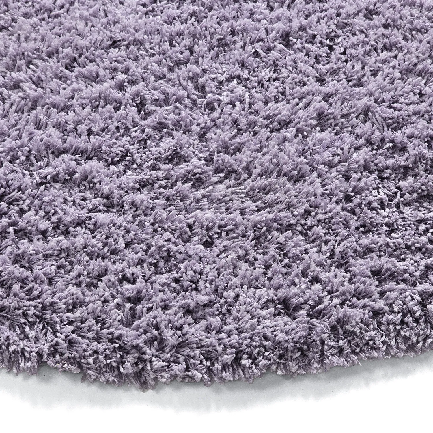 Rond vloerkleed - Combarro Solid Cotton Shaggy (licht paars)