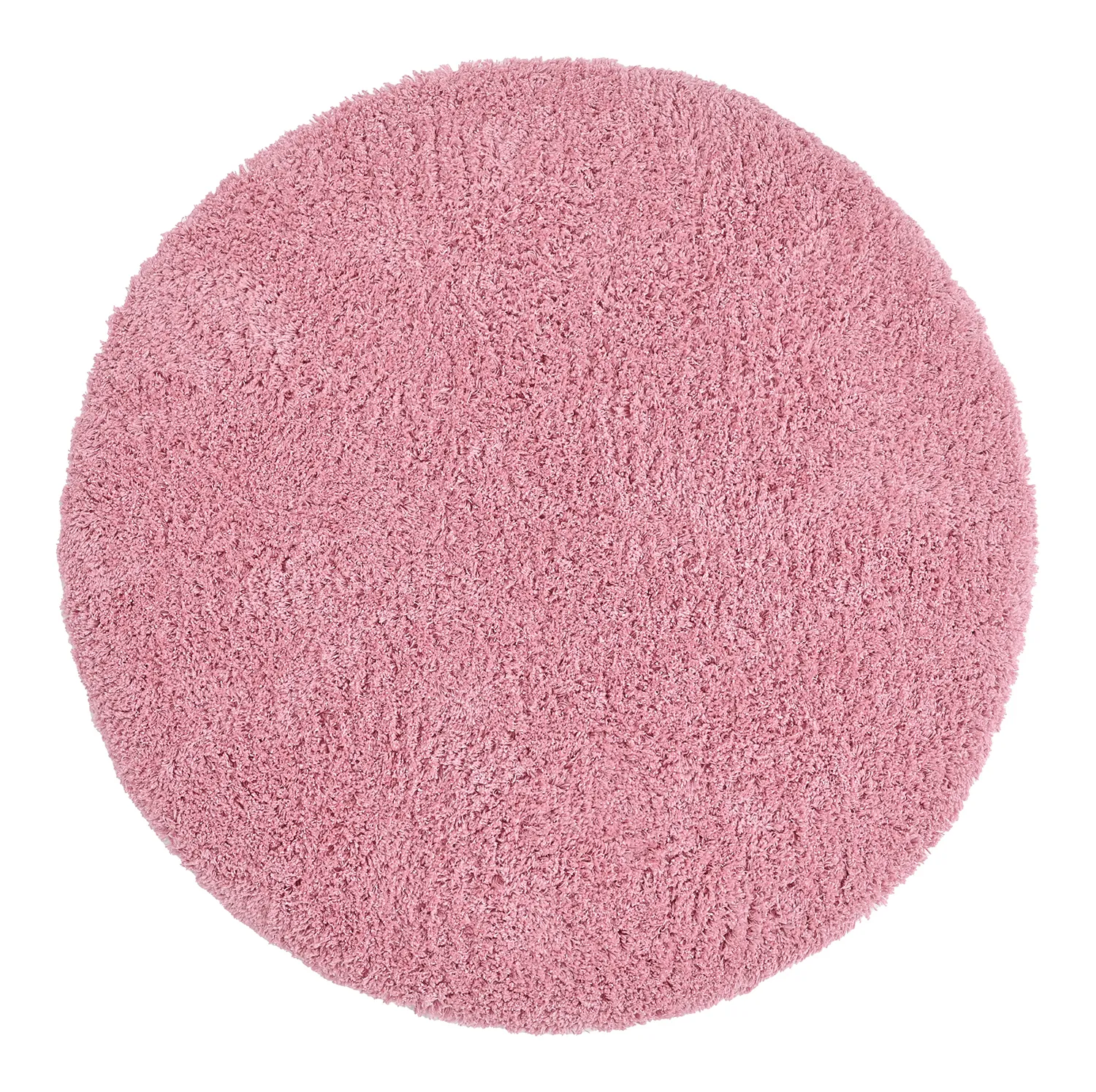 Rond vloerkleed - Combarro Solid Cotton Shaggy (lichtroze)