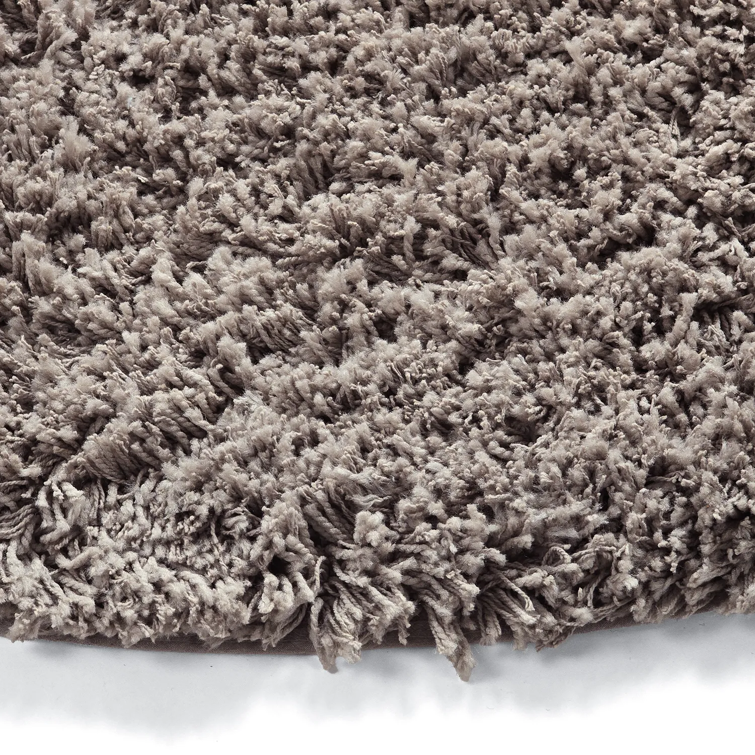 Rond vloerkleed - Combarro Solid Cotton Shaggy (taupe)