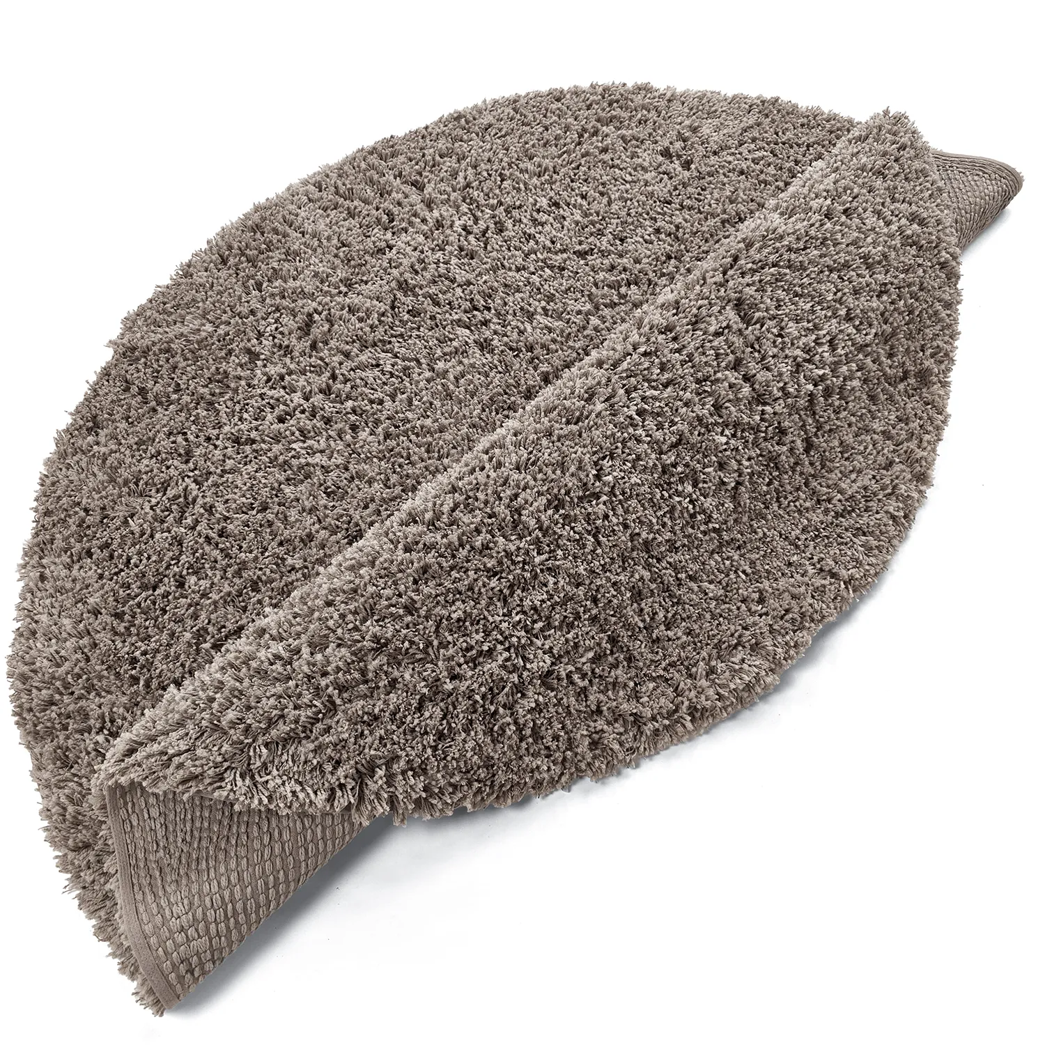 Rond vloerkleed - Combarro Solid Cotton Shaggy (taupe)