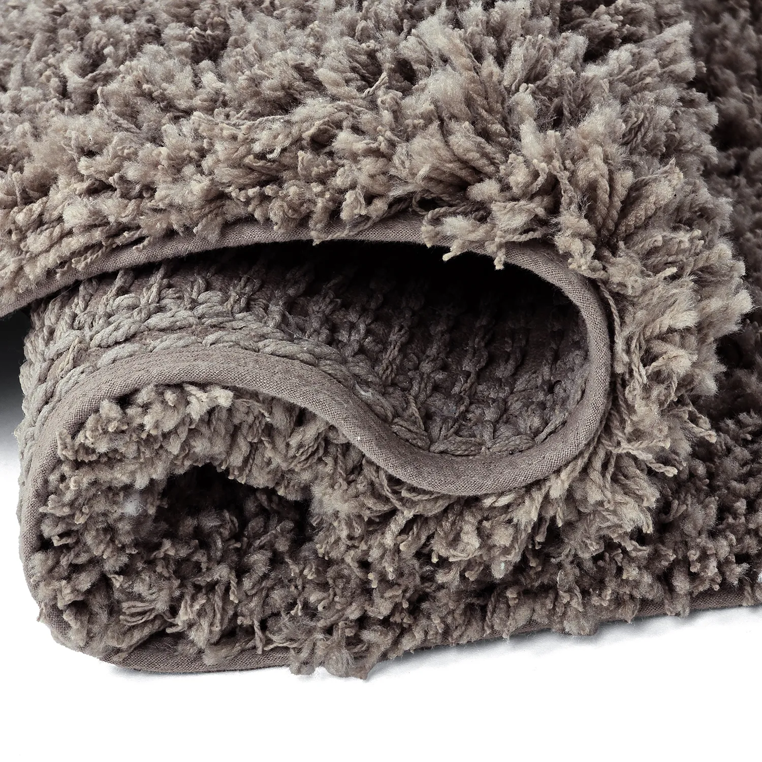 Rond vloerkleed - Combarro Solid Cotton Shaggy (taupe)