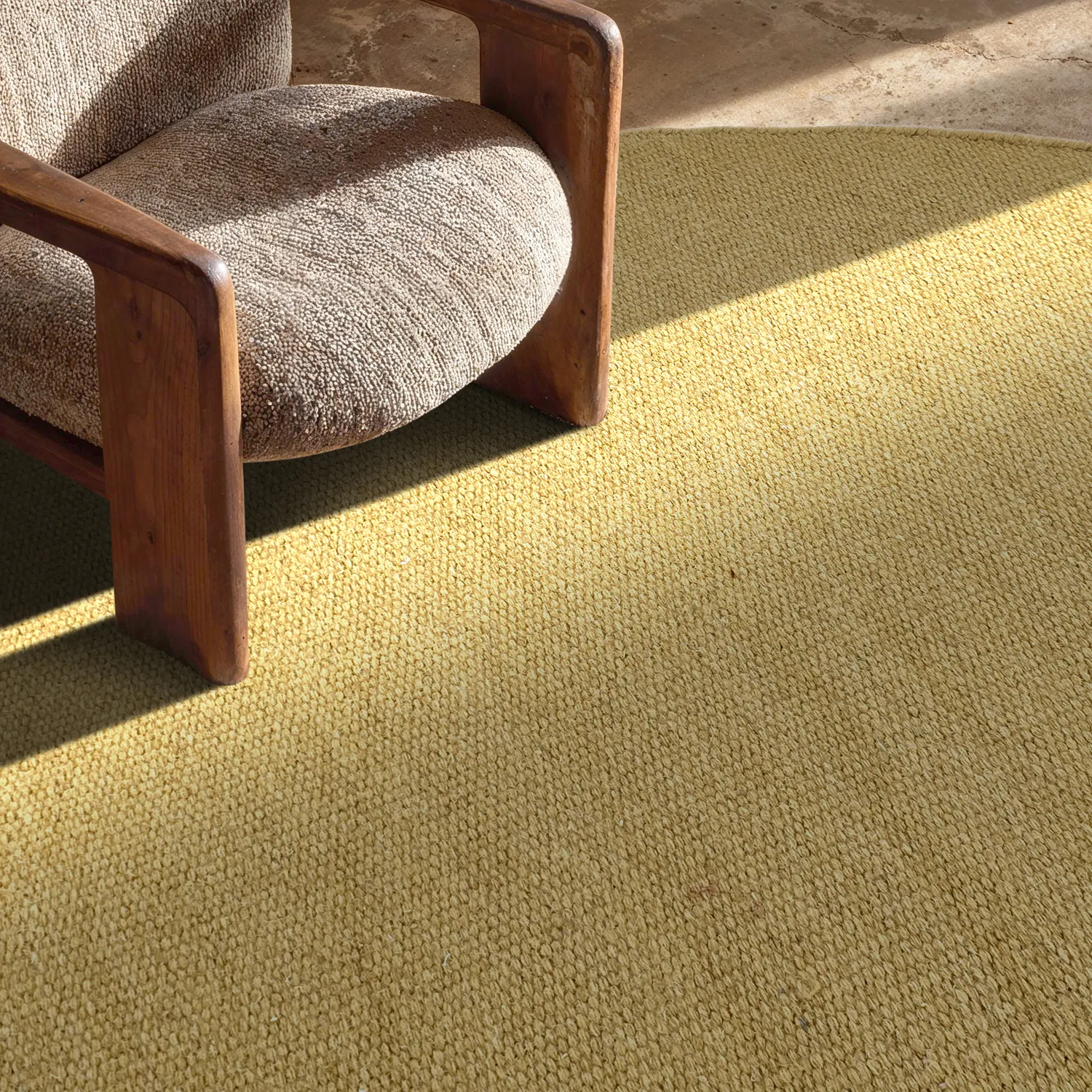 Rond vloerkleed - Hamilton (mustard)