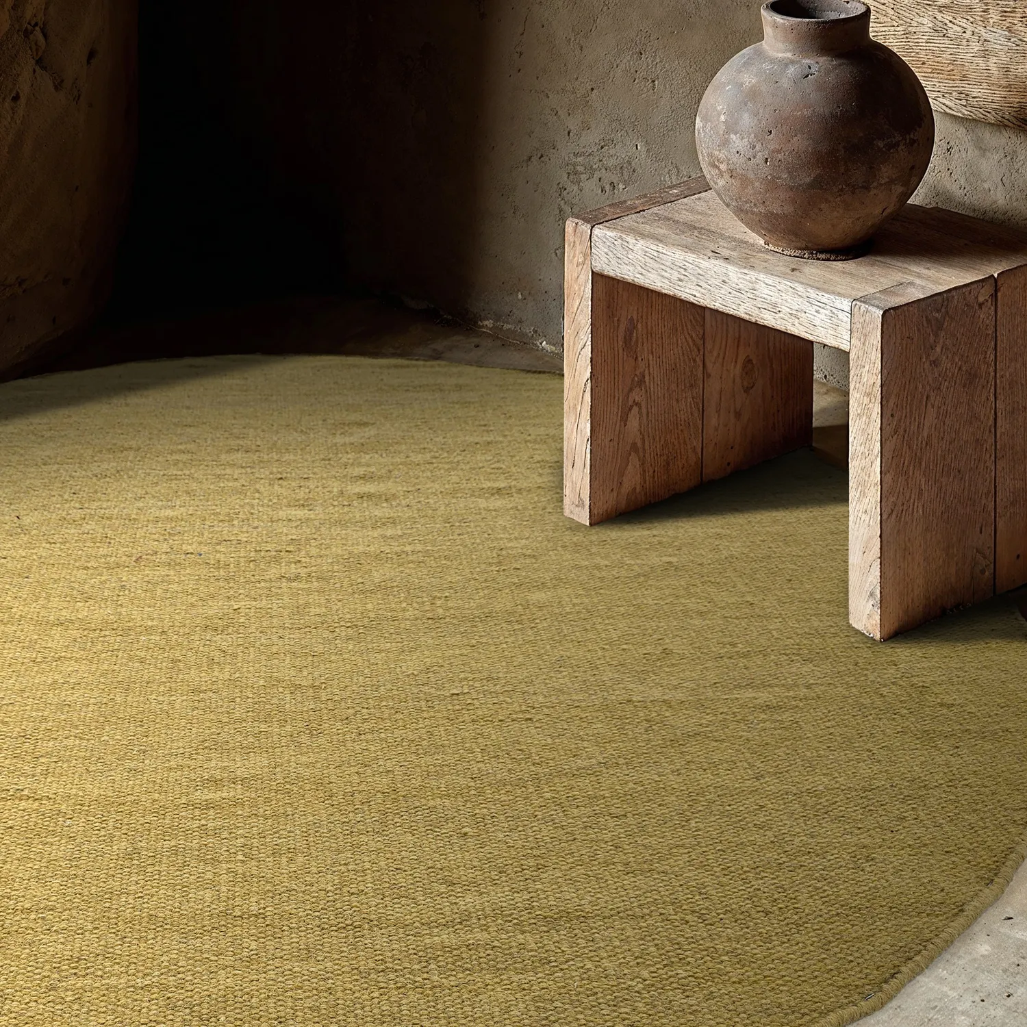 Rond vloerkleed - Hamilton (mustard)