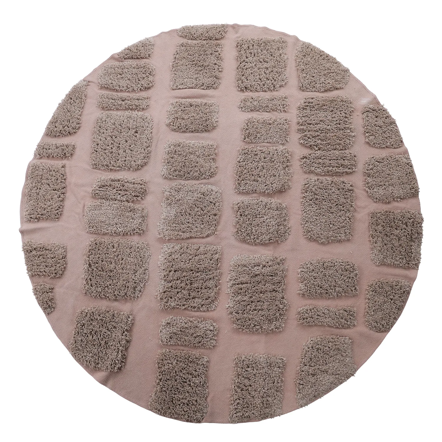 Rond vloerkleed - Otranto Natural Cotton Shaggy (taupe)