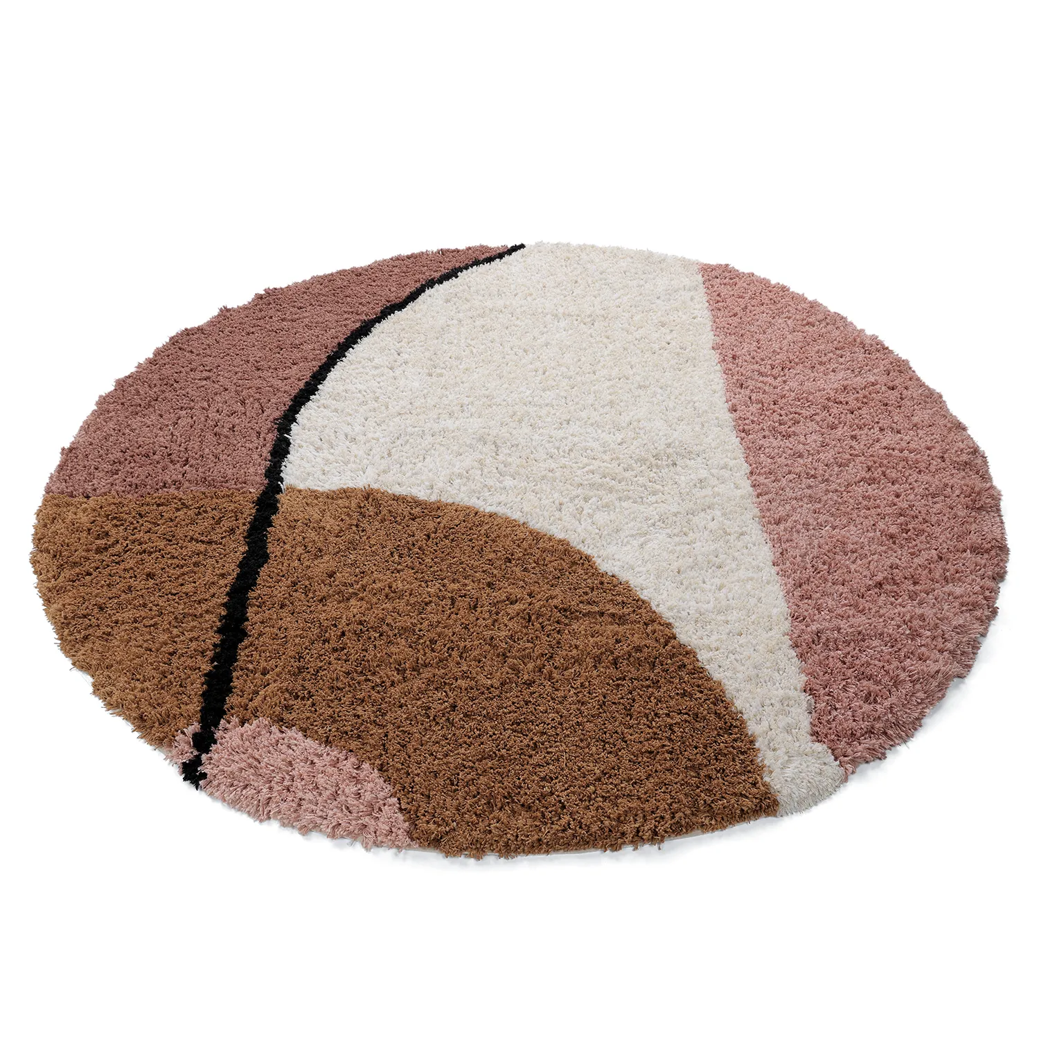 Rond vloerkleed - Perast Natural Cotton Shaggy (multi)