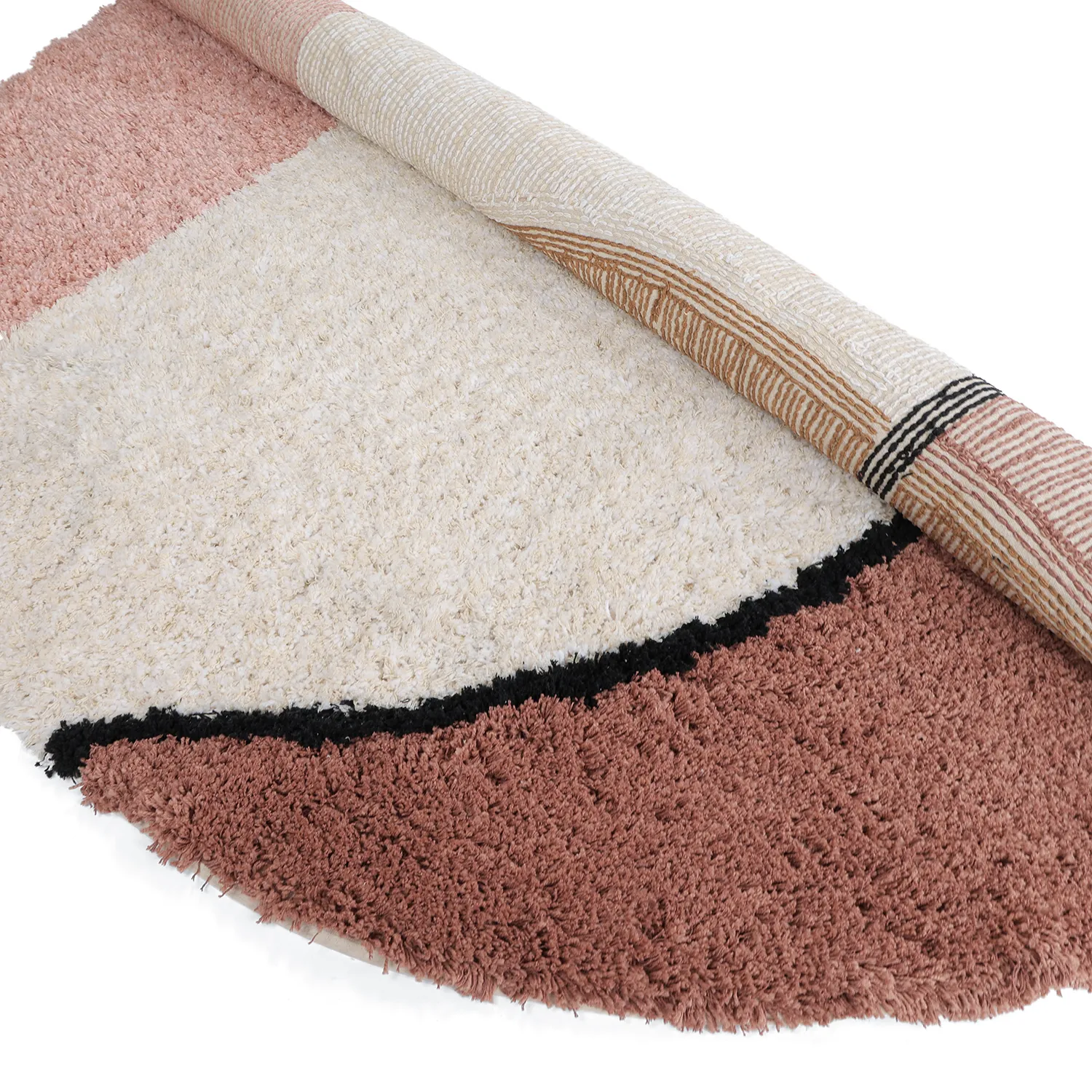 Rond vloerkleed - Perast Natural Cotton Shaggy (multi)