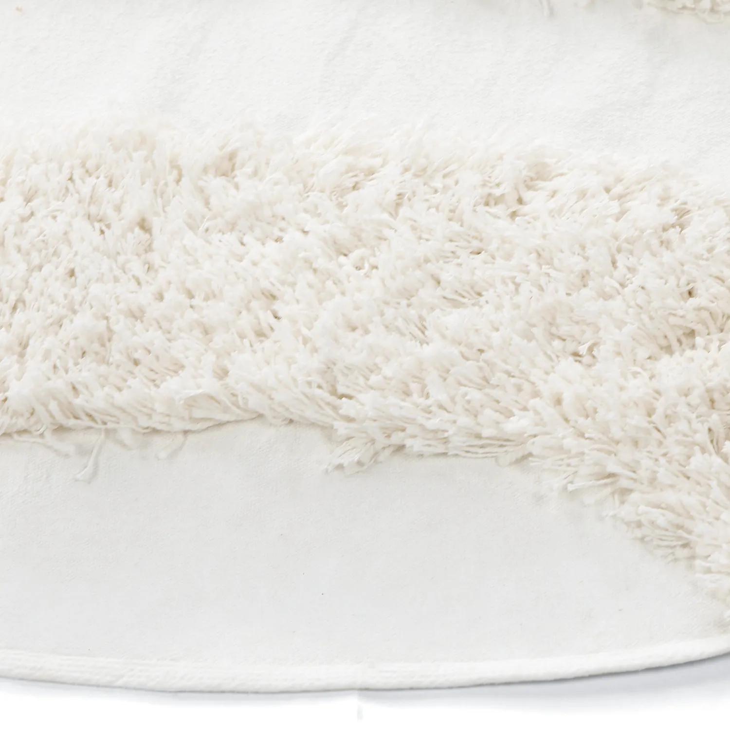 Rond vloerkleed - Sivota Natural Cotton Shaggy (gebroken wit)