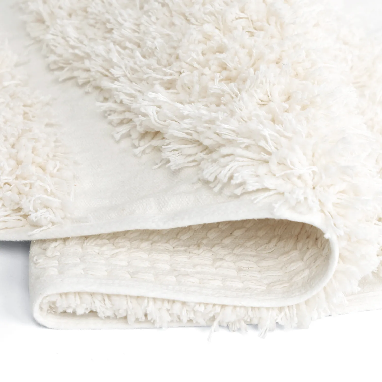 Rond vloerkleed - Sivota Natural Cotton Shaggy (gebroken wit)