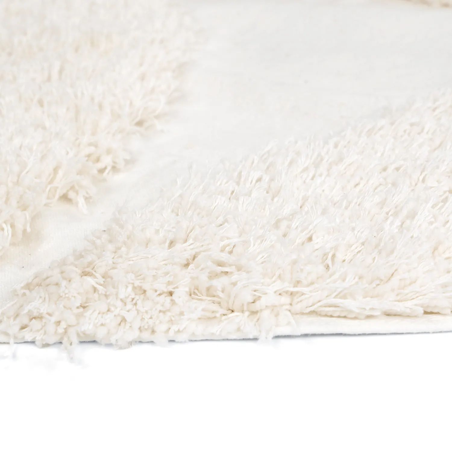 Rond vloerkleed - Sivota Natural Cotton Shaggy (gebroken wit)