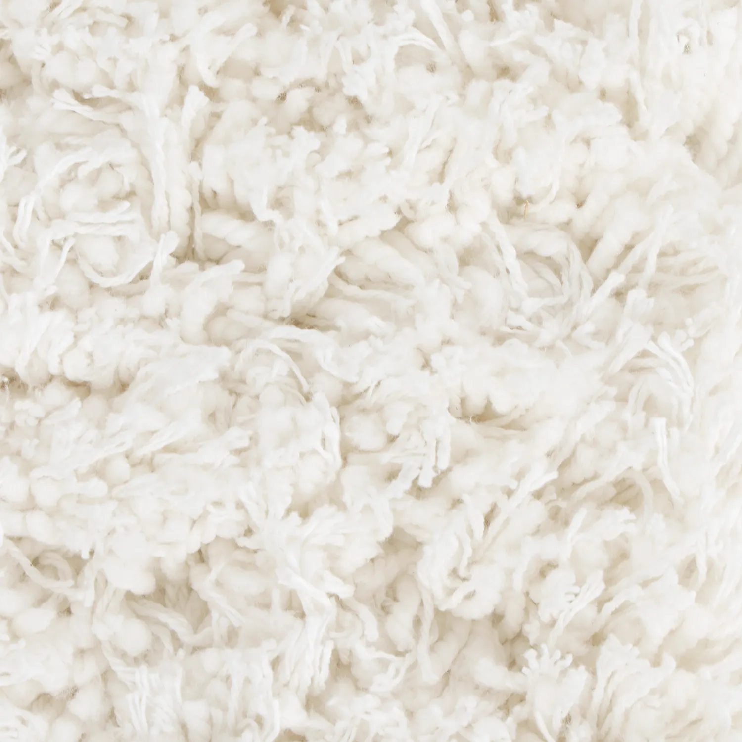 Rond vloerkleed - Sivota Natural Cotton Shaggy (gebroken wit)