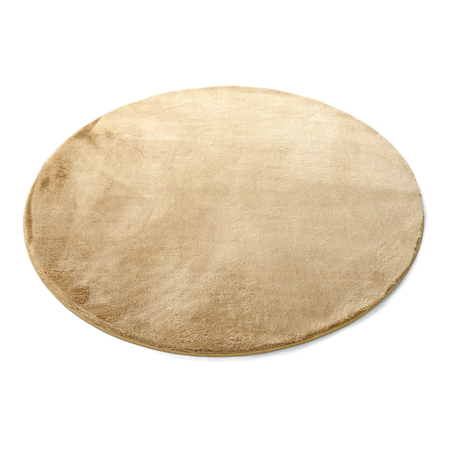 Ronde vloerkleden - Aranga Super Soft Fur (donkerbeige)