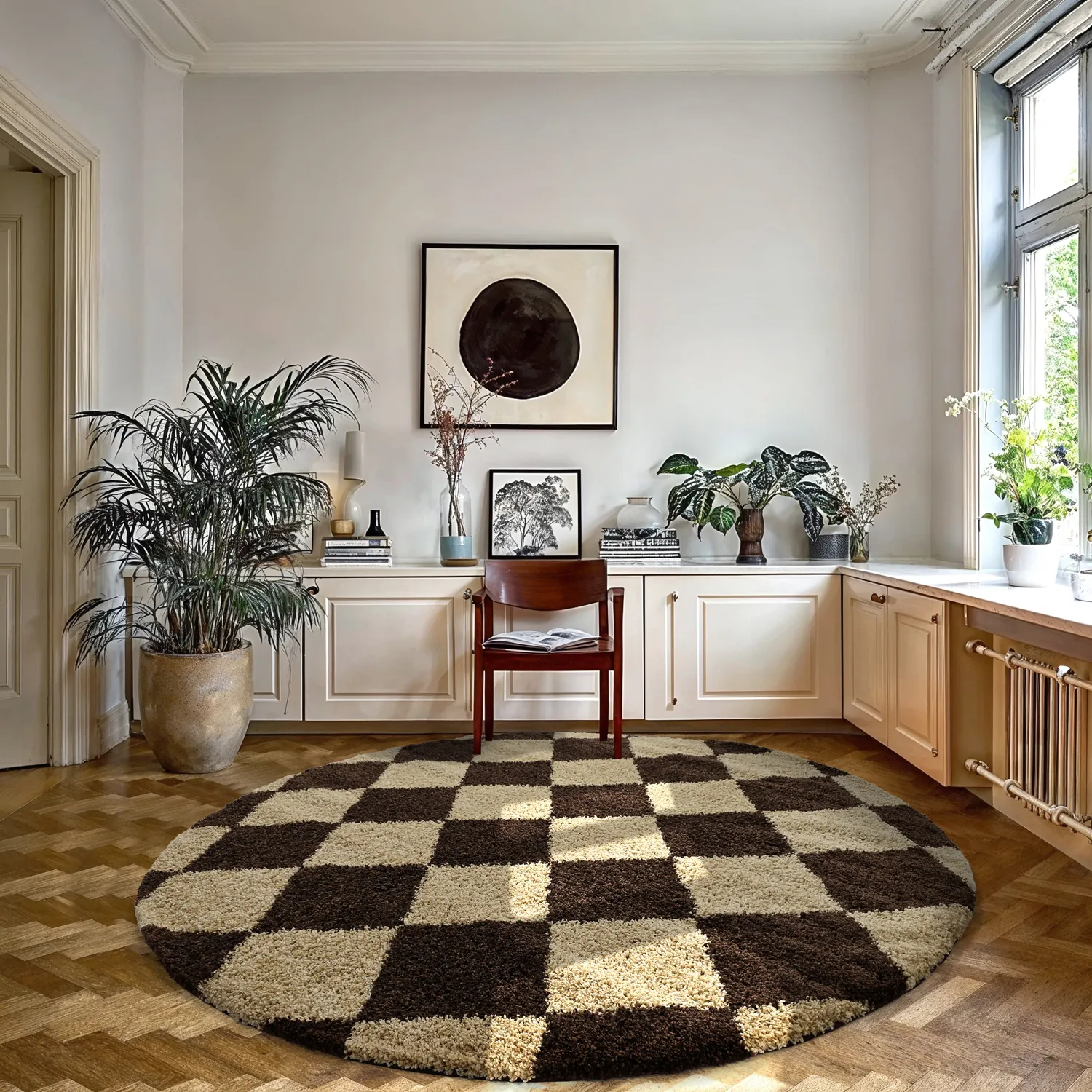 Ronde vloerkleden - Albi (bruin/beige)