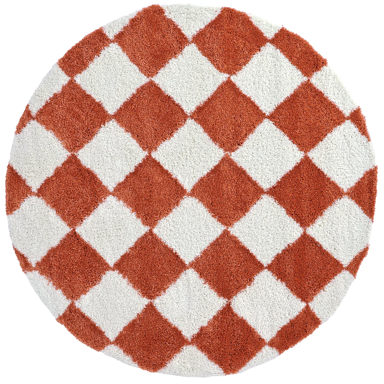 Ronde vloerkleden - Albi (wit/oranje)