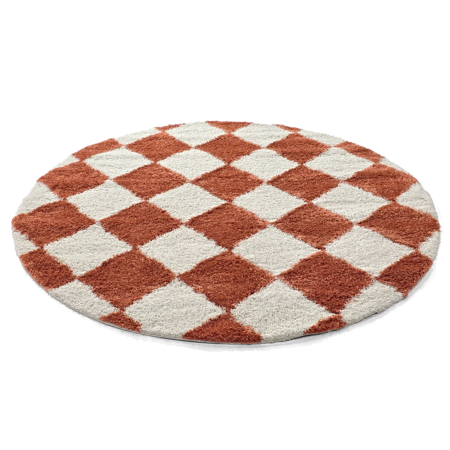 Ronde vloerkleden - Albi (wit/oranje)