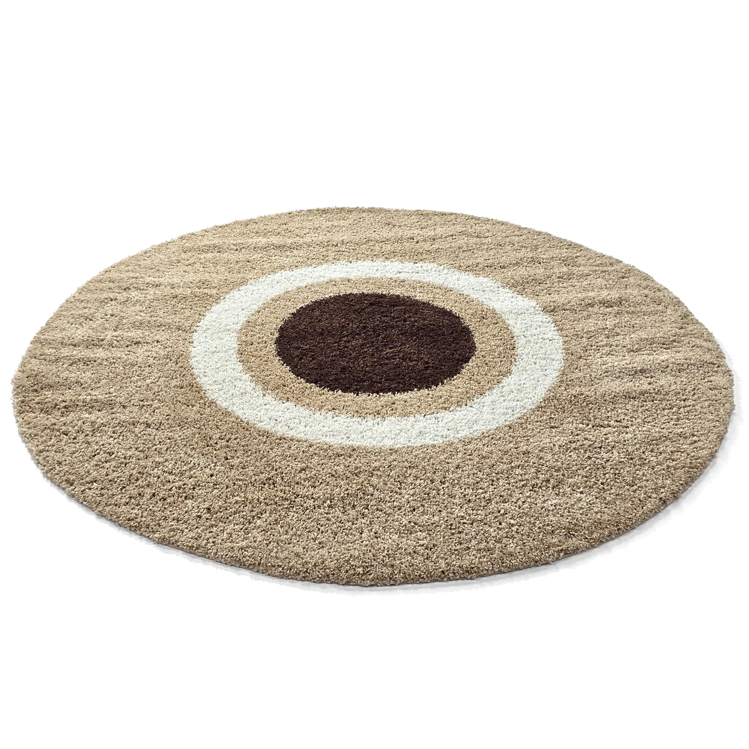 Ronde vloerkleden - Alsace (beige/wit/bruin)