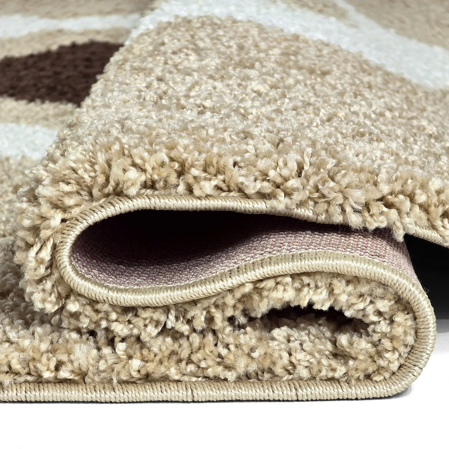 Ronde vloerkleden - Alsace (beige/wit/bruin)