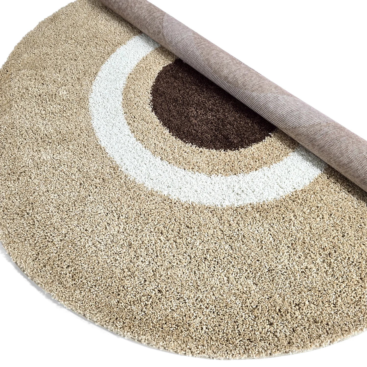 Ronde vloerkleden - Alsace (beige/wit/bruin)