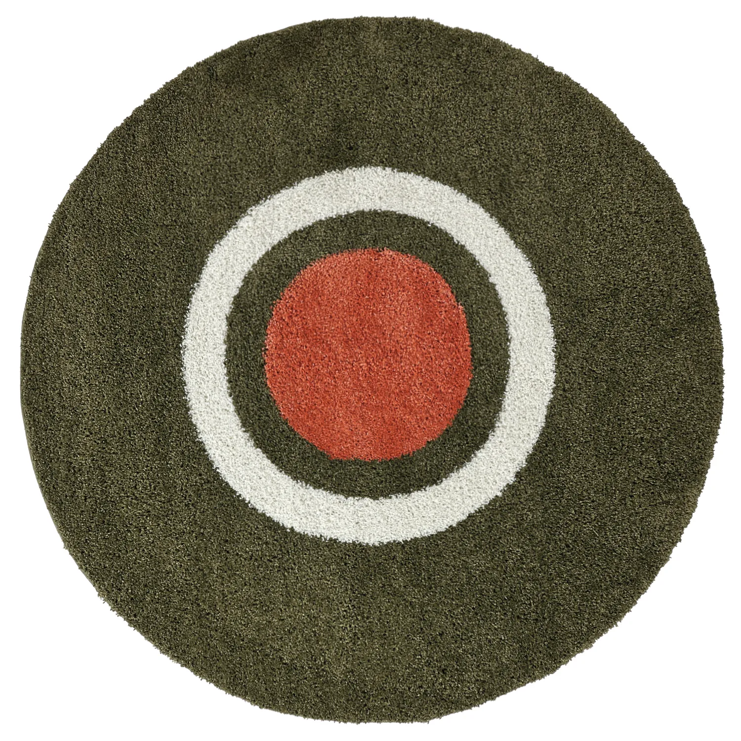 Ronde vloerkleden - Alsace (groen/wit/oranje)