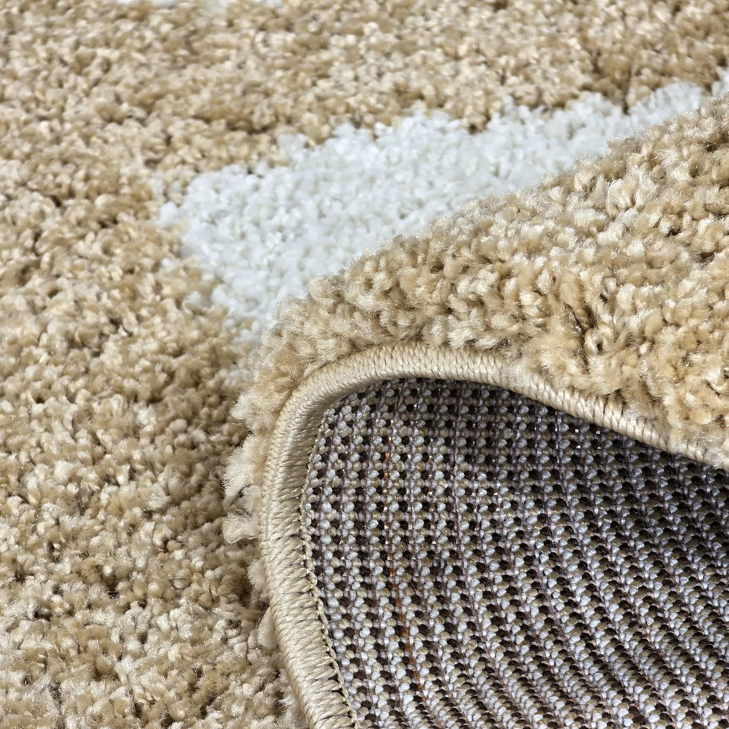 Ronde vloerkleden - Asilah (beige/wit)