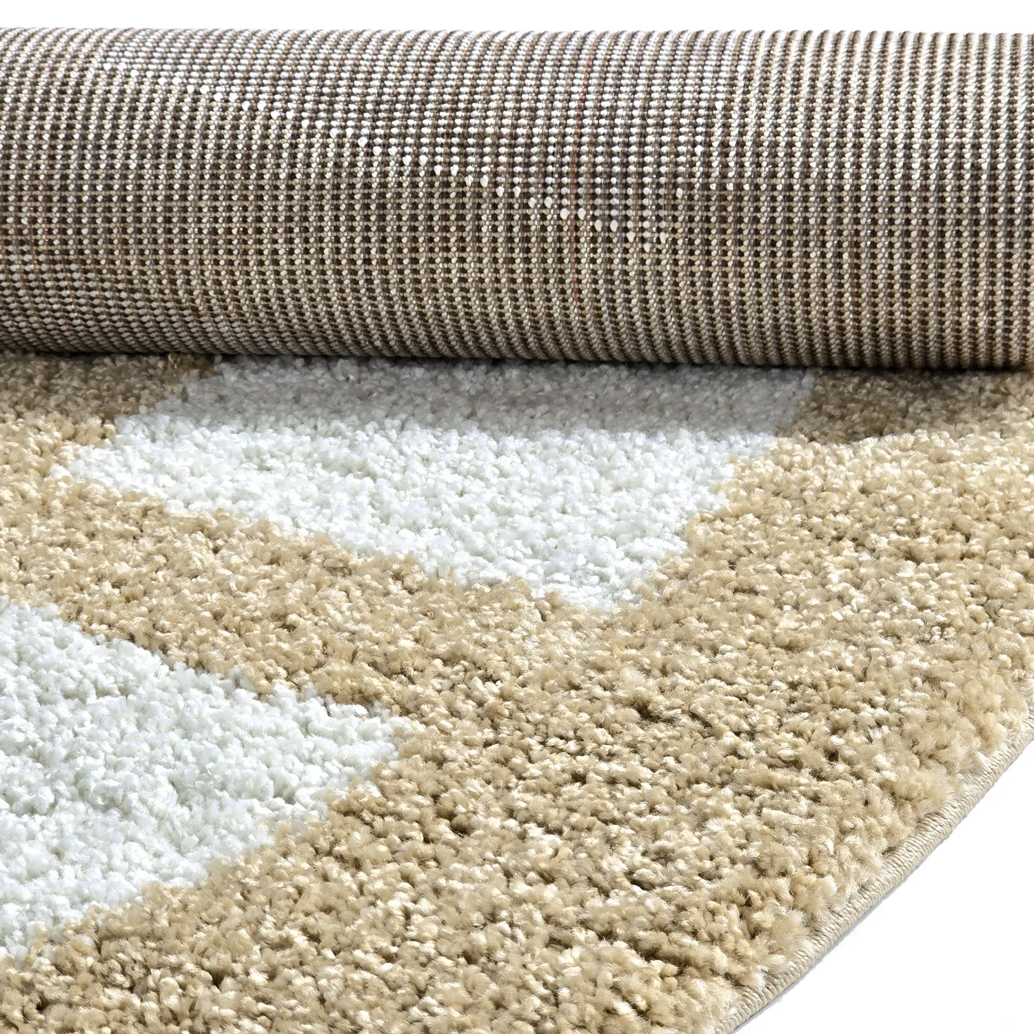 Ronde vloerkleden - Asilah (beige/wit)