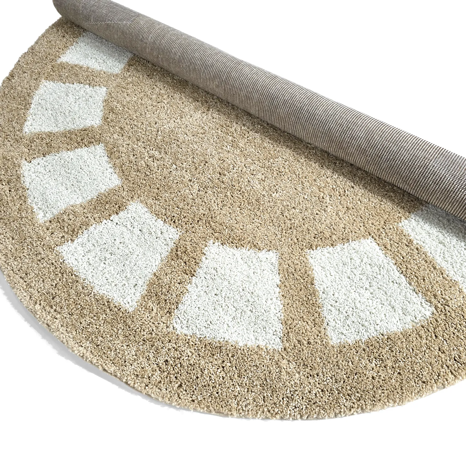 Ronde vloerkleden - Asilah (beige/wit)