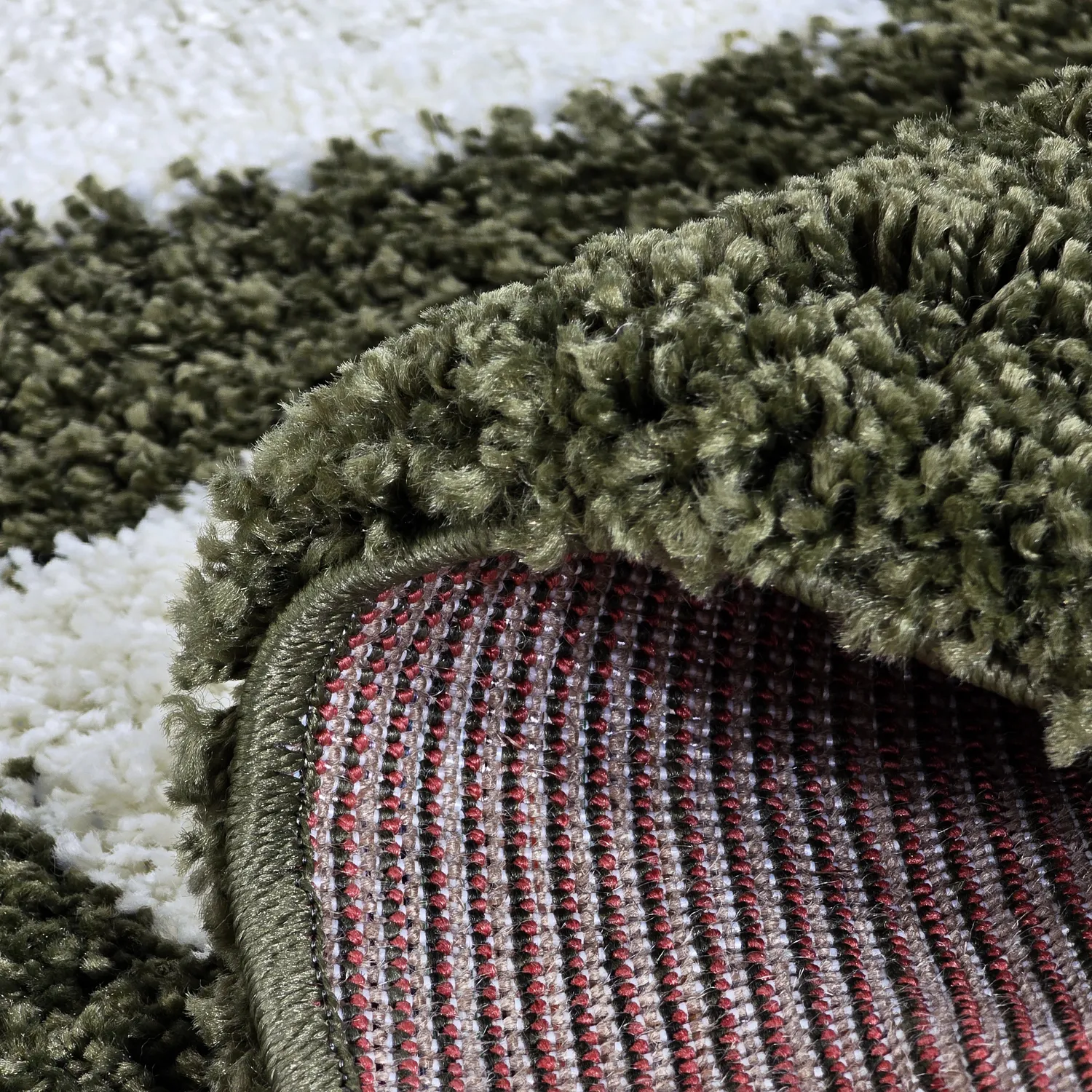 Ronde vloerkleden - Asilah (groen/wit)