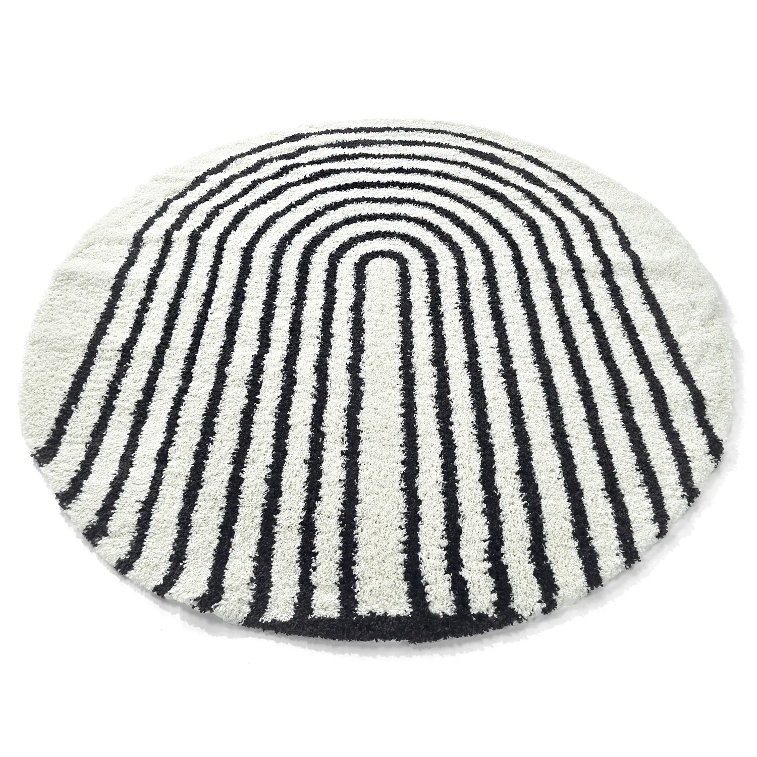 Ronde vloerkleden - Cluny (wit/zwart)