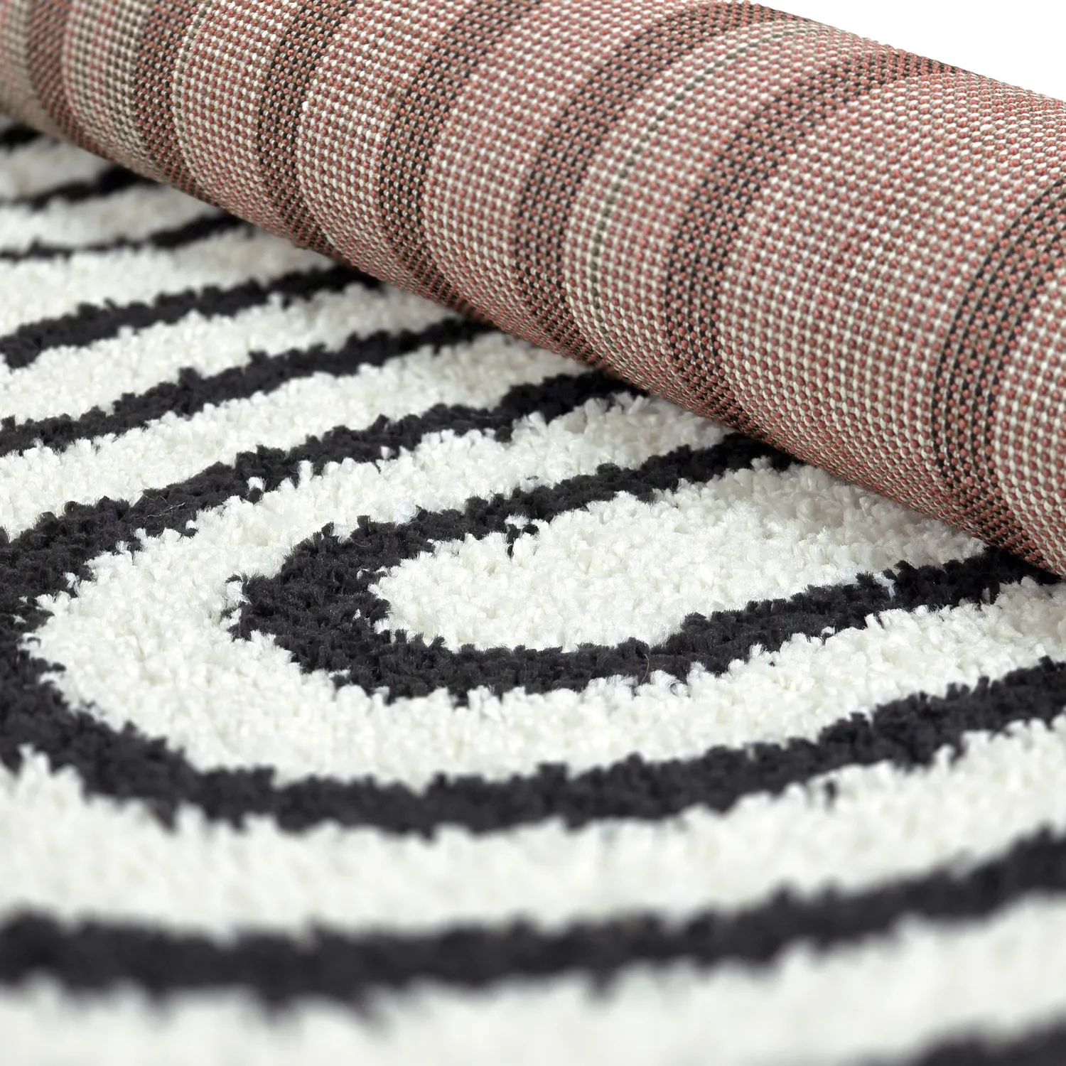 Ronde vloerkleden - Cluny (wit/zwart)