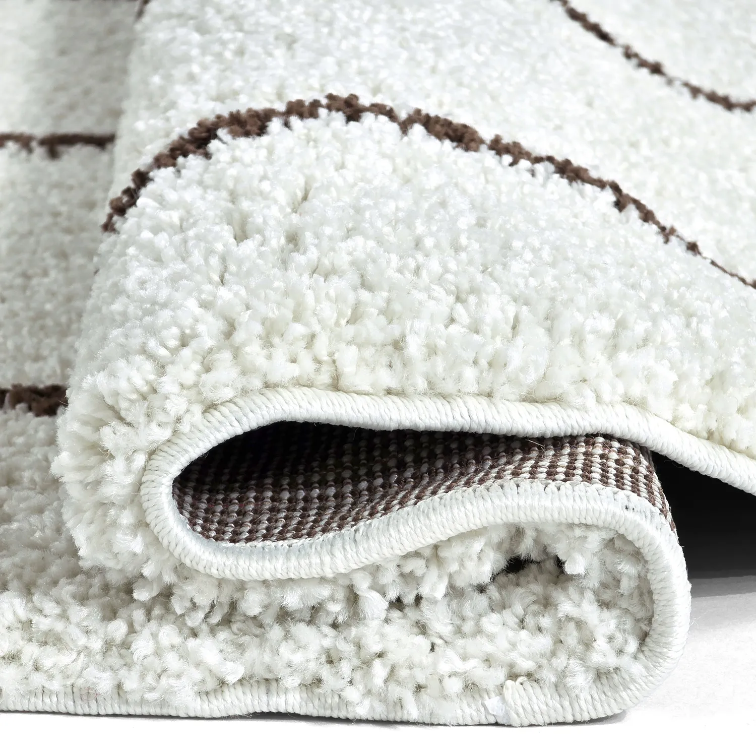 Ronde vloerkleden - Eze (wit/bruin)